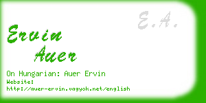 ervin auer business card